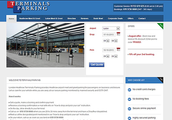 Heathrow Airport Valet Parking/Terminals Parking <a href='http://terminalparking.co.uk' target='blank'>visit</a>