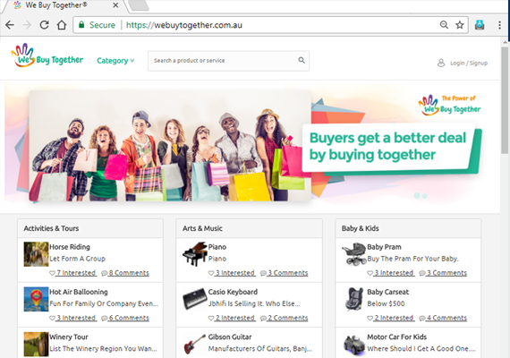 webuytogether.com.au - We Buy Together is a free marketplace for buyers and sellers. <a href='https://webuytogether.com.au/' target='blank'>visit</a>